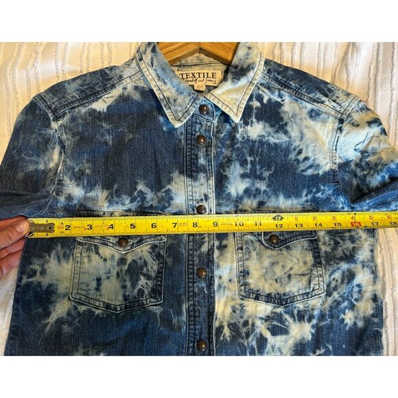 Textile Elizabeth and James Rare Cloudy Western Snap Shirt bleached detail XS - Picture 9 of 9